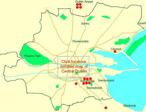map dublin hotels ireland