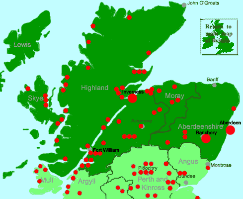 Scotland Highlands map